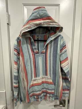 Faherty Brand Baja Sierra Paradise Hooded Pullover Top M